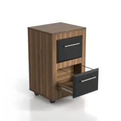 DH BASIC Urban Two-Drawer Mobile File Cabinet With Iron Bar Pulls By Denhour - Cement -Office Storage Sales 29cbfbb0 0429 4bf7 8677 3dfd8c40e11f