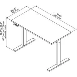 Move 60 Series Adjustable Height Standing Desk - Black Walnut/Cool Gray Metallic -Office Storage Sales 29f0e20f c079 4497 8495 fb2443de21a1