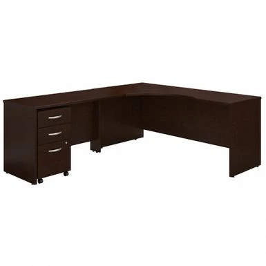 Series C 72W LH Corner Desk With Drawers By Bush Business Furniture - Hansen Cherry/Graphite Gray 9 Series C 72W LH Corner Desk With Drawers By Bush Business Furniture - Hansen Cherry/Graphite Gray - Image 9