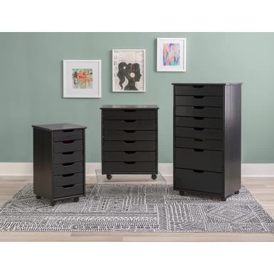 Carlisle Black Six Drawer Rolling Storage Cart Black 13 Carlisle Black Six Drawer Rolling Storage Cart Black - Image 13