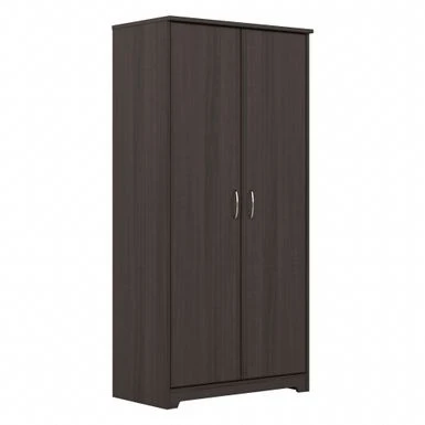 Cabot Tall Storage Cabinet With Doors By Bush Furniture - Modern Walnut 3 Cabot Tall Storage Cabinet With Doors By Bush Furniture - Modern Walnut - Image 3
