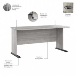 Studio A 60W Computer Desk By Bush Business Furniture - White -Office Storage Sales 30eb3cc1 88d9 4cd9 b26c d49894a2c931