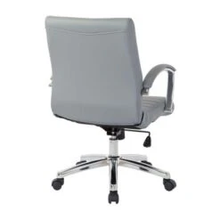 Executive Low Back Faux Leather Chair With Chrome Arms And Base - Single - White -Office Storage Sales 31b09762 77e1 45c8 89e7 e972b1b61de3