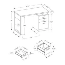 Computer Desk/ Home Office/ Laptop/ Left/ Right Set-up/ Storage Drawers/ 48"L/ Work/ Laminate/ White/ Contemporary/ Modern -Office Storage Sales 32128d89 8a80 493e ac83 6d4ef5e2295e