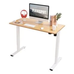FlexiSpot 48"x24" Whole Piece Desktop Home Office Standing Desk Height Adjustabel Desk Computer Desk - Maple
