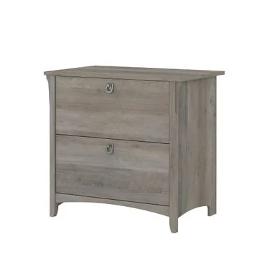 Salinas 2-drawer Lateral File Cabinet - Grey 2 Salinas 2-drawer Lateral File Cabinet - Grey - Image 2