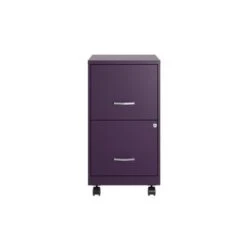 Space Solutions 18" 2 Drawer Mobile Smart Vertical File Cabinet, Teal - Silver - Letter -Office Storage Sales 34524cf3 e26e 4686 975f 4af0309a21bb