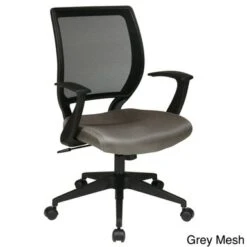 Office Star Products Work Smart Task Chair - Task Chair Grey Mesh Seat, Nylon Base
