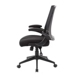Boss Black Mesh Flip Arm Chair - Black -Office Storage Sales 35aabe64 7a76 4a5e b73d af5afacbbdb0