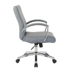 Executive Low Back Faux Leather Chair With Chrome Arms And Base - Single - White -Office Storage Sales 363bbe1c 9919 4a69 95ab 95857ddaed4e