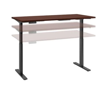 Move 60 Series 60W X 30D Height Adjustable Standing Desk - Mocha Cherry/Black Powder Coat 12 Move 60 Series 60W X 30D Height Adjustable Standing Desk - Mocha Cherry/Black Powder Coat - Image 12