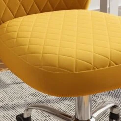 Corvus Velvet Armless Adjustable Swivel Home Office Chair - Pink -Office Storage Sales 37292cf5 8d6f 4430 897b d7a35e5e8830