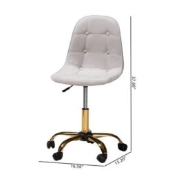 Baxton Studio Kabira Contemporary Glam And Luxe Velvet Fabric And Gold Metal Swivel Office Chair - Blush Pink, Gold -Office Storage Sales 37fa634a 3a71 4815 9ee2 d95d048bfcec