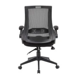 Boss Black Mesh Flip Arm Chair - Black -Office Storage Sales 38292a6b c4b4 4867 8445 3544660bda21