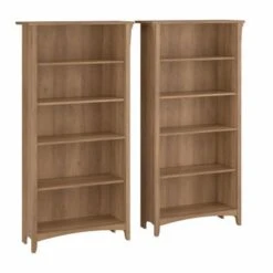 Salinas Tall 5-shelf Bookcase (Set Of 2) By Bush Furniture - Vintage Black -Office Storage Sales 38943fdf 405b 4358 a3ca 84090063c0e8