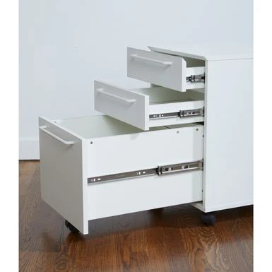 Rye Studio 3-drawer Swift Mobile Pedestal - Black 17 Rye Studio 3-drawer Swift Mobile Pedestal - Black - Image 17