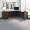 Series C 72W LH Corner Desk With Drawers By Bush Business Furniture - Hansen Cherry/Graphite Gray