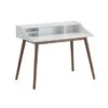 Carson Carrington Hjalmo White/Walnut 4-compartment Writing Desk