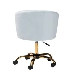 Baxton Studio Ravenna Contemporary Glam And Luxe Velvet Fabric And Gold Metal Swivel Office Chair - Aqua, Gold -Office Storage Sales 3c2b6db6 ef2b 4577 a799 e71fff7fab2e