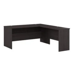 Ridgeley 65W L Shaped Desk By Bestar - Charcoal Maple