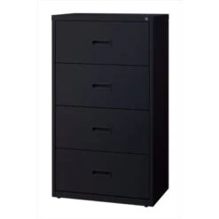 HL1000 Series 30-inch Wide 4-drawer Commercial Lateral File Cabinet - Black