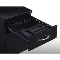 Hirsh 20" D Arch Pull Mobile Pedestal File Cabinet,1 Box/1 File - Black -Office Storage Sales 3c8b568a ff20 4eaa a34f 460a00a7b53e