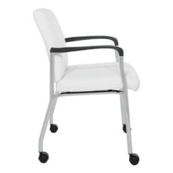 Guest Chair In Faux Leather With Carpet Casters - Black -Office Storage Sales 3d8893e3 2da1 4293 a375 56d5dcaa40d6