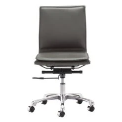 Dream Plus Armless Office Chair Gray - Gray/Silver -Office Storage Sales 3da2774e f446 46d0 96f7 9d5bdd288175