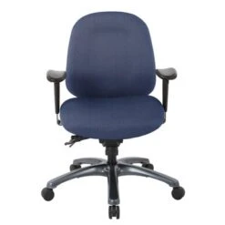 Multi-Function Mid-Office Chair With Seat Slider And Titanium Finish Base - Black -Office Storage Sales 3e2e0d60 8a70 4221 89e6 adaec44bcafe