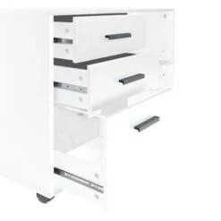Parker Rolling Office Cabinet With Drawers, Lateral Desk Cabinet Organizers, Racks & Shelves, Office Drawer Unit - White -Office Storage Sales 3efdf071 f033 4ac9 a303 3c89f88c0266