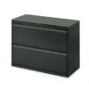 Lorell Hanging File Drawer Grey Lateral Files - Black - Letter