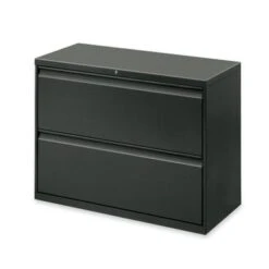Lorell Hanging File Drawer Grey Lateral Files - Black - Letter