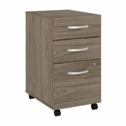 Hybrid 3 Drawer Mobile File Cabinet By Bush Business Furniture - Black Walnut -Office Storage Sales 400339ca f910 4b55 b9df d38fcb75d6aa