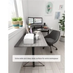 Jamesdar Core Powered L-shaped Computer Gaming Desk With Monitor Stand - Grey/Black 31 Jamesdar Core Powered L-shaped Computer Gaming Desk With Monitor Stand - Grey/Black -Office Storage Sales 400604bb 7845 4b39 b7af 6dcdfed19453