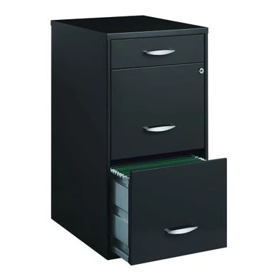 Porch & Den Ferris 3-drawer Charcoal File Cabinet - Charcoal 3 Porch & Den Ferris 3-drawer Charcoal File Cabinet - Charcoal - Image 3