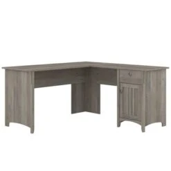 Salinas L-shaped Storage Desk By Bush Furniture - Shiplap Gray/Pure White -Office Storage Sales 403bc0e7 e00d 46be 8161 d7dabbda4bbf