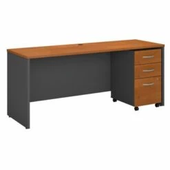 Series C 72W X 24D Office Desk With Drawers By Bush Business Furniture - Natural Cherry/Graphite Gray -Office Storage Sales 412fa91b bad7 4cac 87f0 8fdb11b19c2b