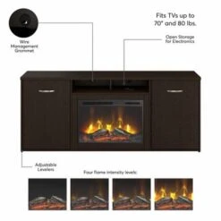 72W Electric Fireplace Storage Cabinet By Bush Business Furniture - White -Office Storage Sales 414c37c8 ef57 44bd 9952 6ccfa236000c