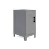 27.5"H 2 Shelf Vented Door Mini Storage Locker Cabinet - Grey