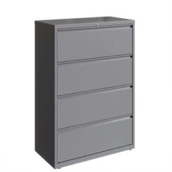 Hirsh 36 In Wide, 4 Drawer, HL8000 Series, Arctic Silver - Grey
