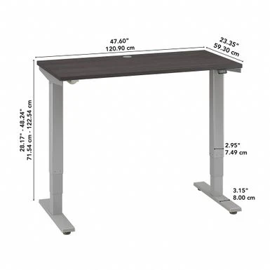 Cabot 48W Electric Height Adjustable Standing Desk By Bush Furniture - Storm Gray/Cool Gray Metallic 6 Cabot 48W Electric Height Adjustable Standing Desk By Bush Furniture - Storm Gray/Cool Gray Metallic - Image 6