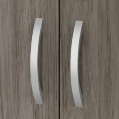 Hybrid Tall 5 Shelf Bookcase With Doors By Bush Business Furniture - Storm Gray -Office Storage Sales 441c8880 8e56 4c11 99ed cf4e262ae91a