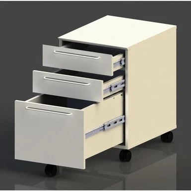 Rye Studio 3-drawer Swift Mobile Pedestal - Black 14 Rye Studio 3-drawer Swift Mobile Pedestal - Black - Image 14