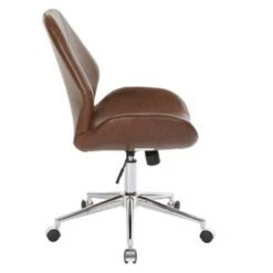 Chatsworth Faux Leather Office Chair With Chrome Base - Saddle -Office Storage Sales 44c95a0f 1f1d 404d 8f86 cbbfd78ff3d0
