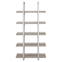 Rye Studio Tivoli Contemporary Open Bookcase With 5 Shelves - Grey