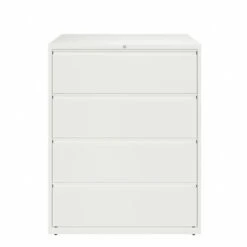 Hirsh 42-in Wide HL10000 Series 4 Drawer Lateral File Cabinet, White - White -Office Storage Sales 4503a41a e0b0 4f69 a6fb 373a39016071