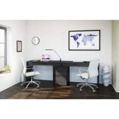 Nexera Sereni-T 3 Piece Home Office Set, Black And Ebony - Black