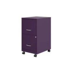 Space Solutions 18" 2 Drawer Mobile Smart Vertical File Cabinet, Teal - Silver - Letter -Office Storage Sales 477fa61b bc38 410e b798 9d890be022de