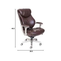 La-Z-Boy Cantania Chestnut Brown Bonded Leather Executive Office Chair With AIR Technology -Office Storage Sales 485a980e 9748 4c34 bfe4 1323c070ddf4