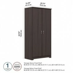 Cabot Tall Storage Cabinet With Doors By Bush Furniture - Modern Walnut 28 Cabot Tall Storage Cabinet With Doors By Bush Furniture - Modern Walnut -Office Storage Sales 48d6021d df69 498b af96 65c6dd8e521e